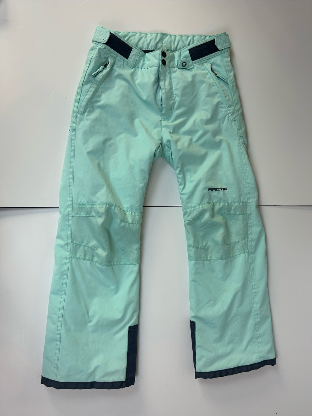 Arctix Youth Large Aqua Blue Insulated Snow Ski Pants Girls 14/16 Stained